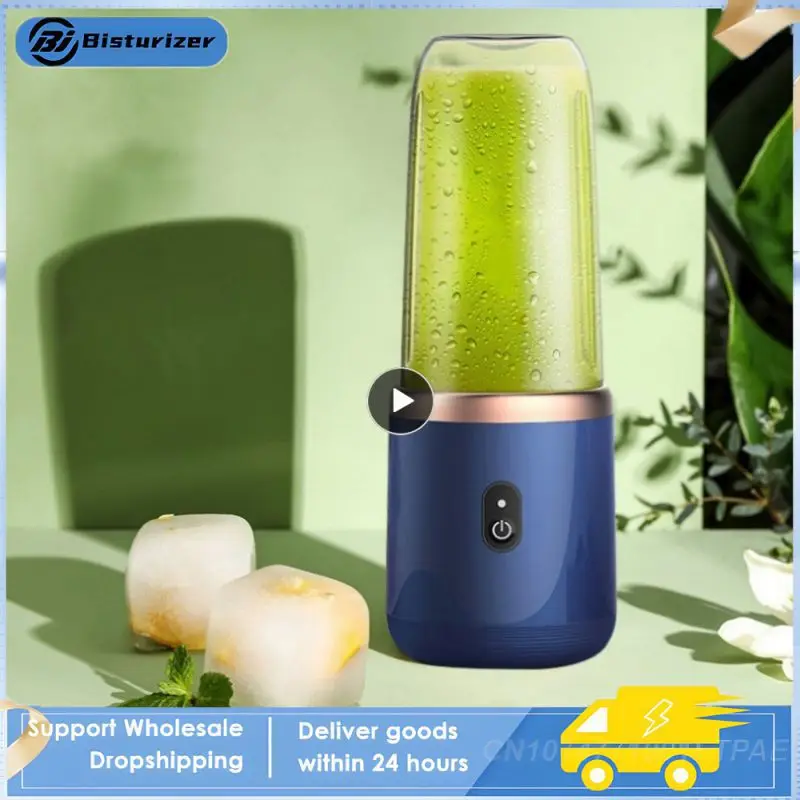 1/2PCS 6 Blades Portable Small Electric Juicer Summer Personal Fruit Juice Blenders USB Charging Juicer Cup Machine For Kitchen