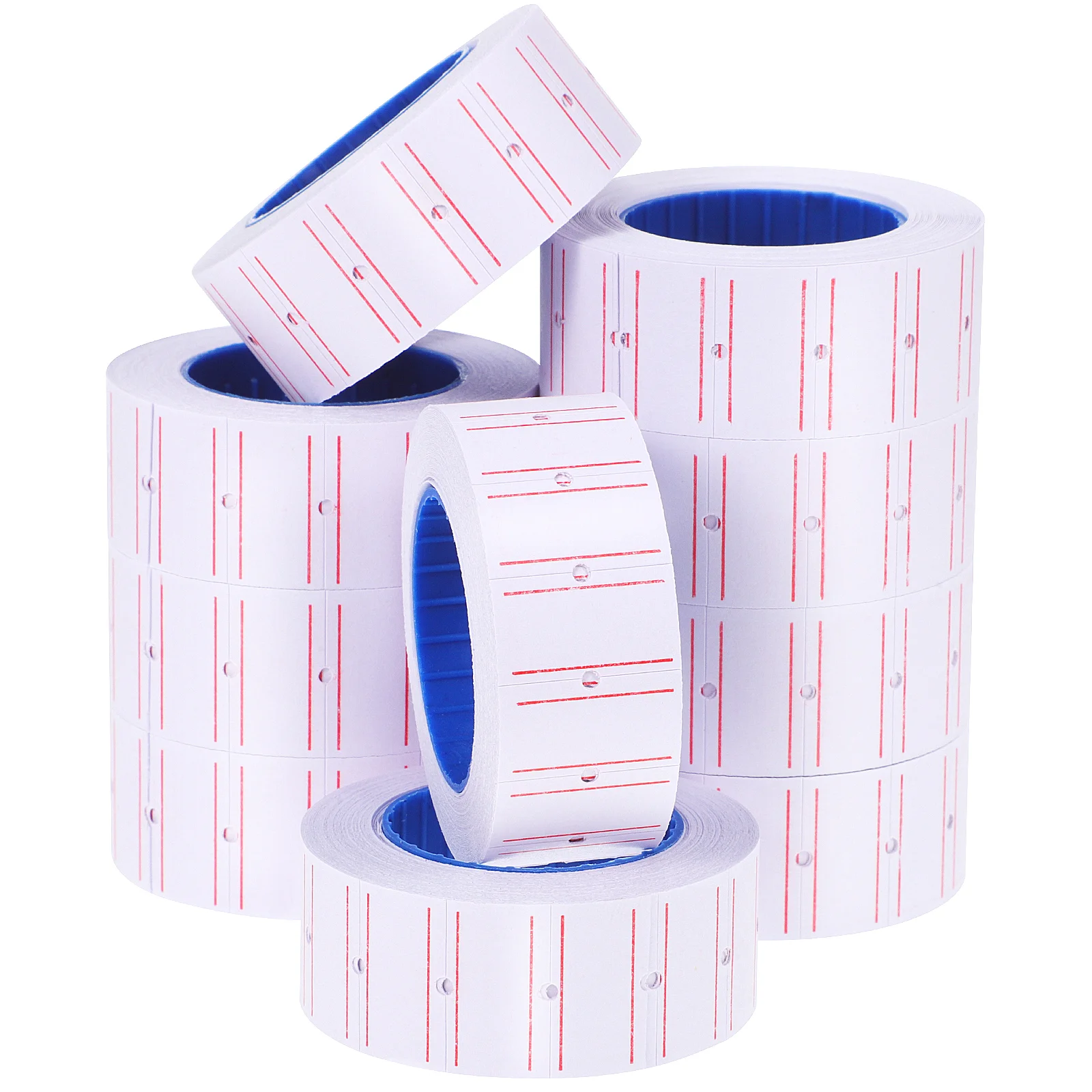 

10 Rolls Coder Paper Price Stickers Tags for Jewelry Labels Retail Single Row Store