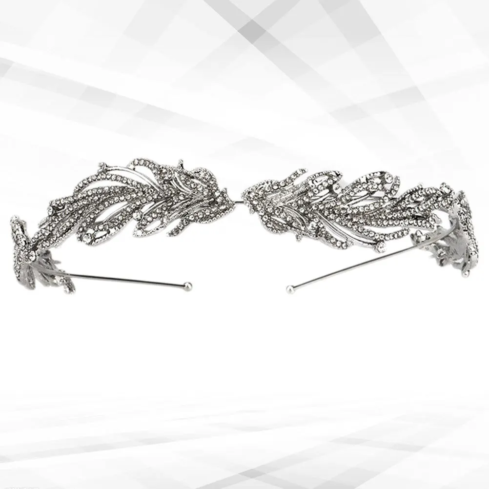 

1Pcs Hair Band Vintage Hollow Out Crystal Bridal Crown for Women Wedding Tiara Lightweight Sparkling Party Headdress