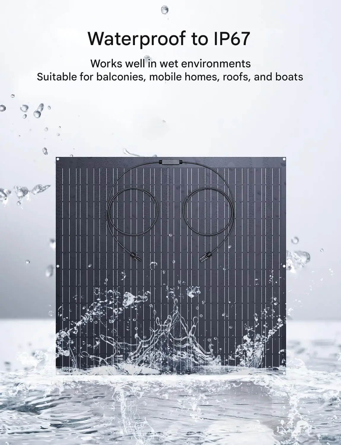 محطة طاقة للشرفة بقدرة 960 وات (4 × 240 وات، لوحات مرنة + عاكس WiFi 800 وات)، التوصيل والتشغيل، IP67، للشرفة المنزلية/RV/القارب