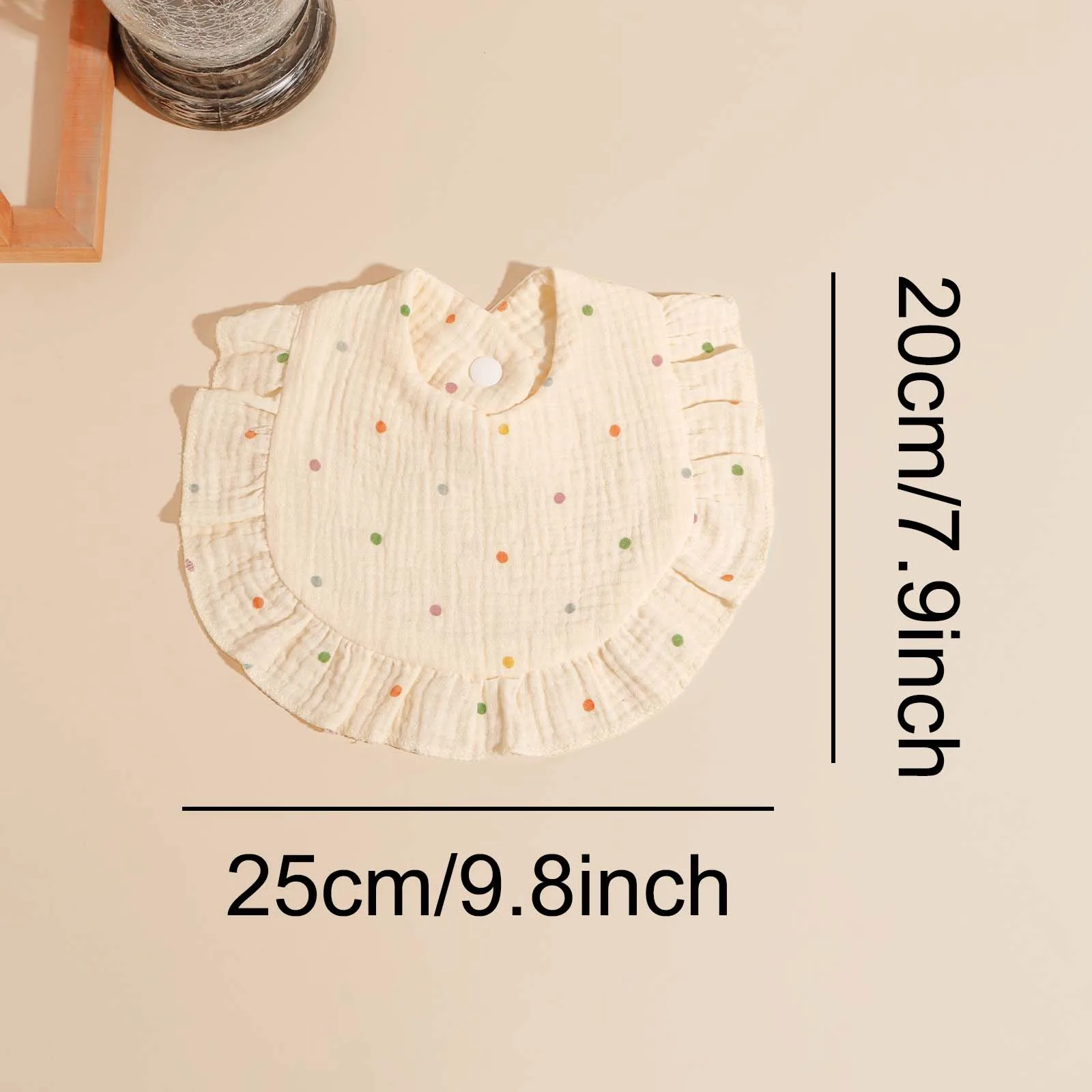 3pcs Baby Cute Ruffle Edge Saliva Towel Kids Feeding Anti Dirty Bibs Infant Burp Cloth Newborn Fashion Gift Set Accessories