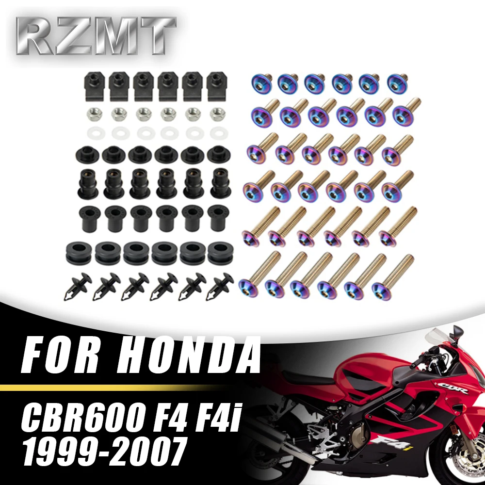 

For HONDA CBR600 F4 F4i 1999-2007 2000 2001 2002 2003 2004 Motorcycle Stainless Complete Bodywork Fairing Bolt Kit Screws Clip