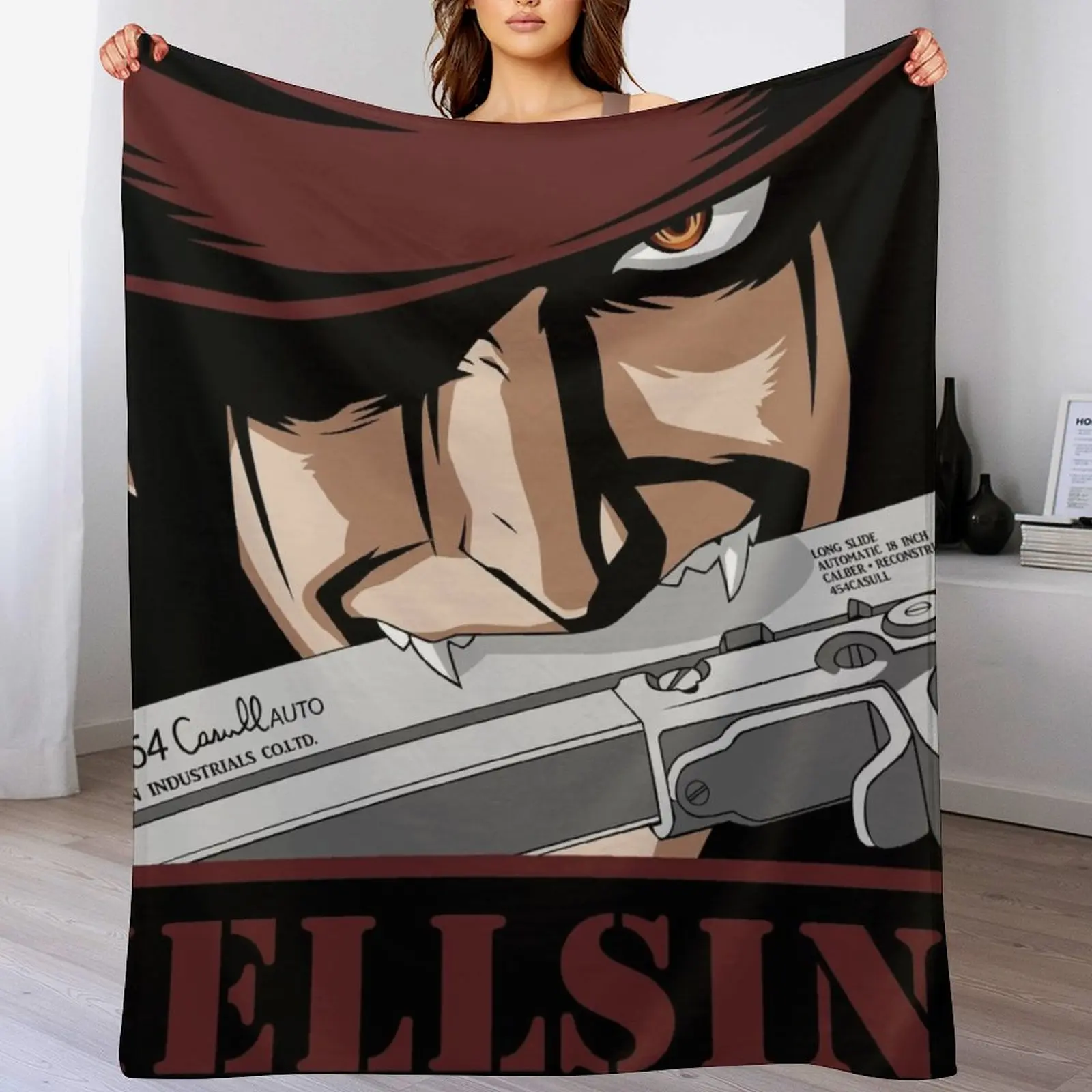 Hellsing Throw Blanket Elegant Warm Throw Blanket for Hotel Home