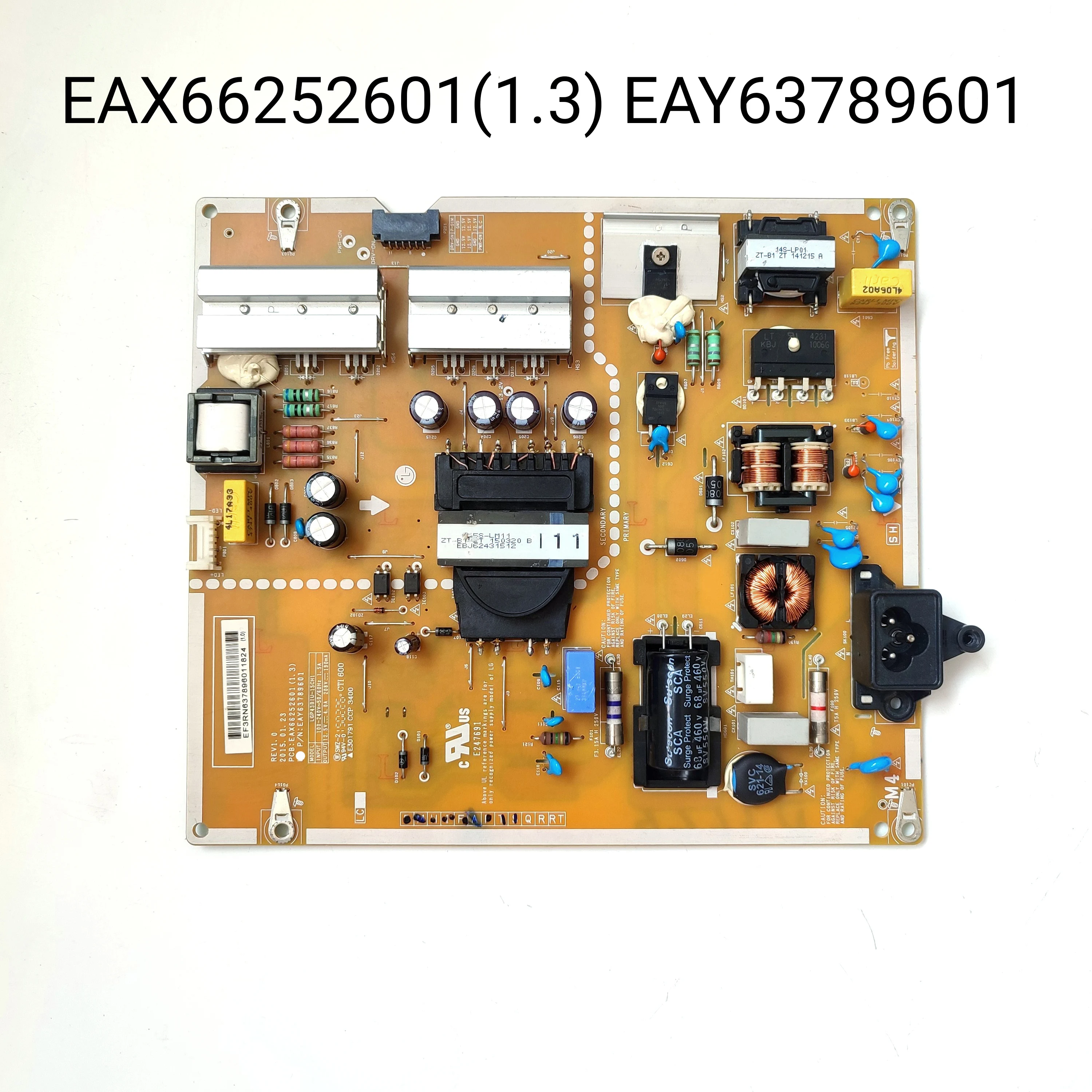 Placa de alimentação genuína para TV, EAX66252601, EAY63789601, LGP43BIU-15CH1, 43UF6900, 43UF690V, 43UF6300, EAX66252601, original