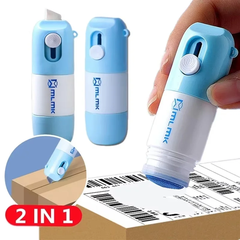 2 In 1 Express Tool Thermal Paper Correction Fluid Package Unpacking Knife Home Office Identity Data Security Protection Liquid