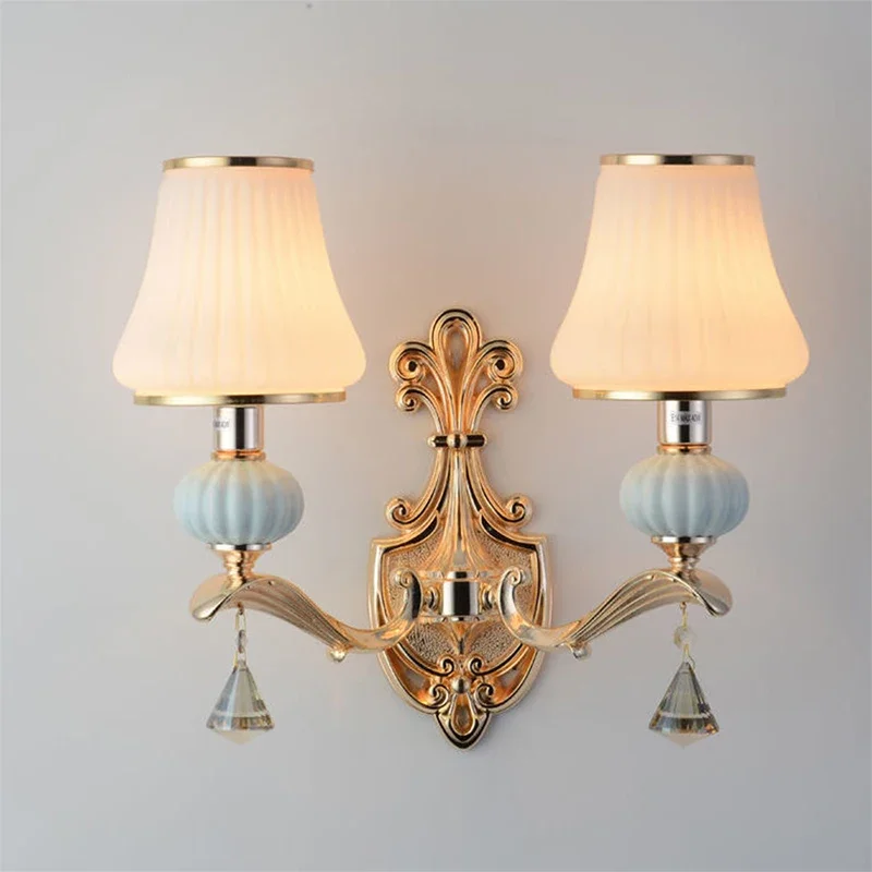 BERTH  Luxury Crystal Wall Lamp European Living Room Bedroom Bedside Lamp Background Wall Corridor Villa Hotel Lighting image 5