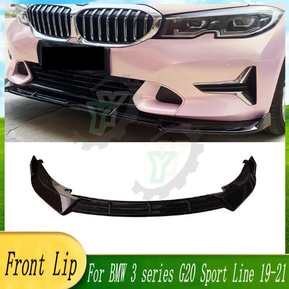 

Car Front Bumper Lip Spoiler Splitter Diffuser Detachable Body Kit Cover Guard For BMW 3 series G20 Sport Line 2019 2020 2021