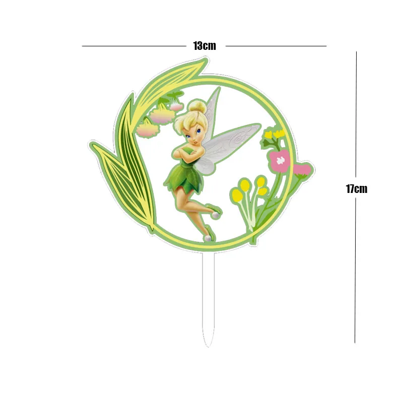 Tinker Bell Acrylic cake decoration Girl Birthday Party Supplies spirit Baby Shower Wed Decor Gift