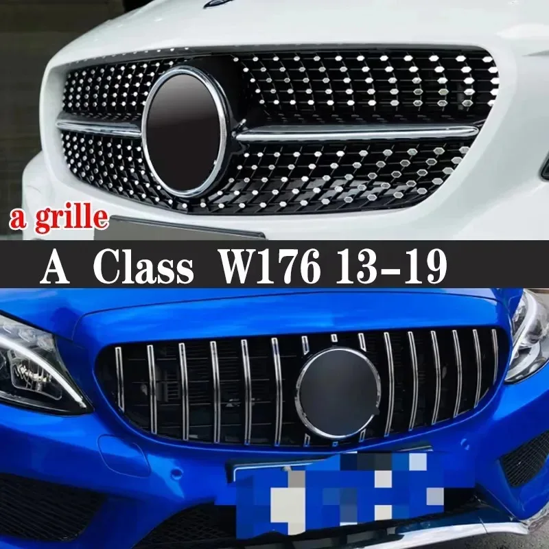 

For Mercedes Benz A Class W176 A260 A200 A180 GT Style Grill Front Bumper Movement Grille Star net 2013-2019 body kit