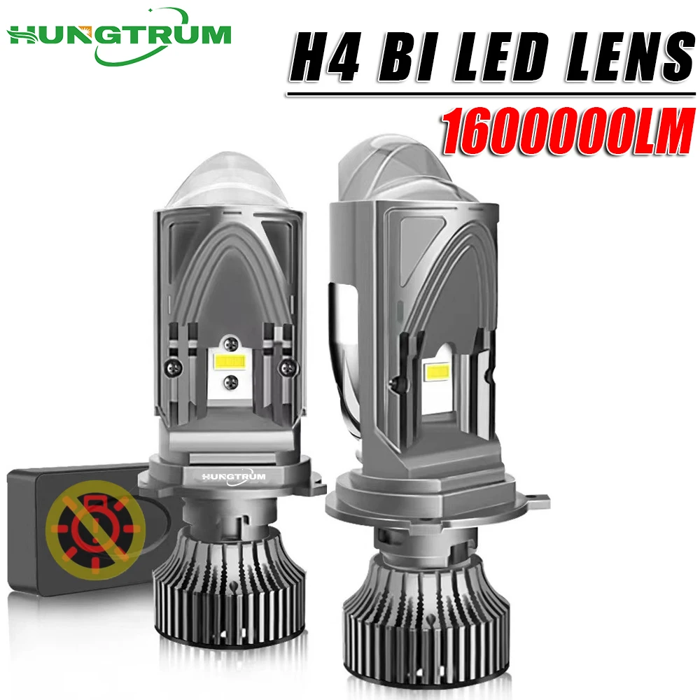 

H4 Bi LED Projector Lens LED Car Headlight Bulbs CANBUS Turbo Lamps Auto/Motorcycle Bulb H4 LHD Plug And Play Hi/Lo Beam 12V 24V