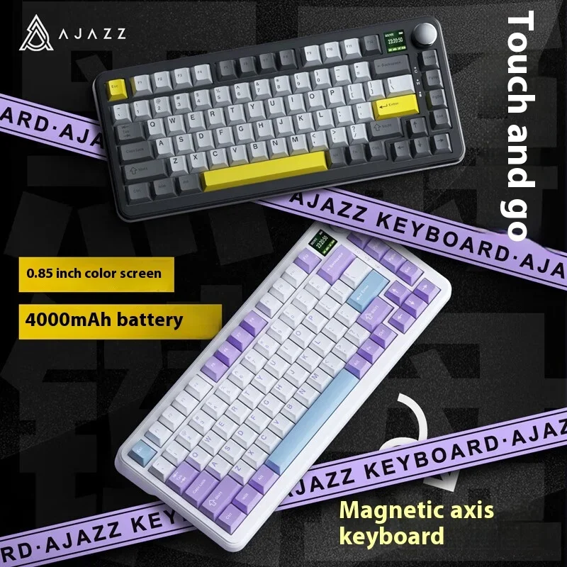 Imagem -02 - Max Teclado Mecânico Interruptor Magnético Botão Multifuncional Teclado Gaming Wired Hot Swap Gasket pc Gamer Varolant Ajazz-ak820