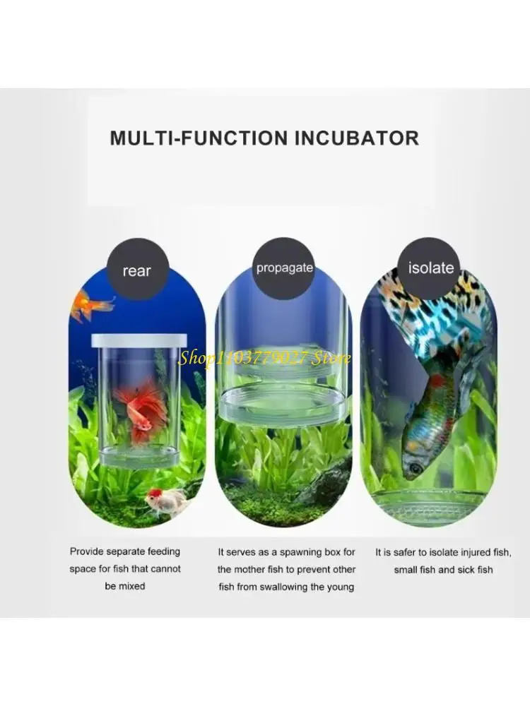 

C4DF Secure Isolation Chamber Breeding Box for Baby Fish Home Office Aquariums 3PCS
