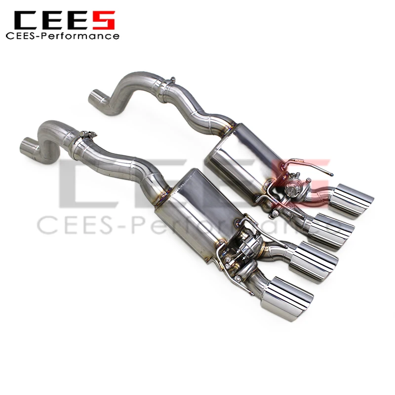 

cees Stainless Steel Exhaust Pipes for Chevrolet Corvette C6 V8 6.2L 2009+ Muffler Catback Vacuum Valve Car Exhaust System