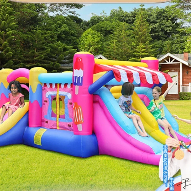 Ice Cream House Inflatable Castle Indoor and Outdoor Children Trampoline Slide Trampoline