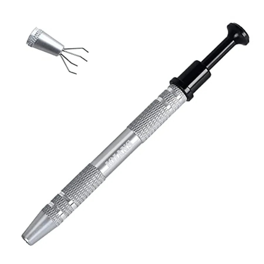 

Diamond Holder Terp Pearl Cotton Claw Grabber Tool Stainless Steel 4 Prongs Pick up Tool Grabber Gem Tweezers for Jewelry Makin