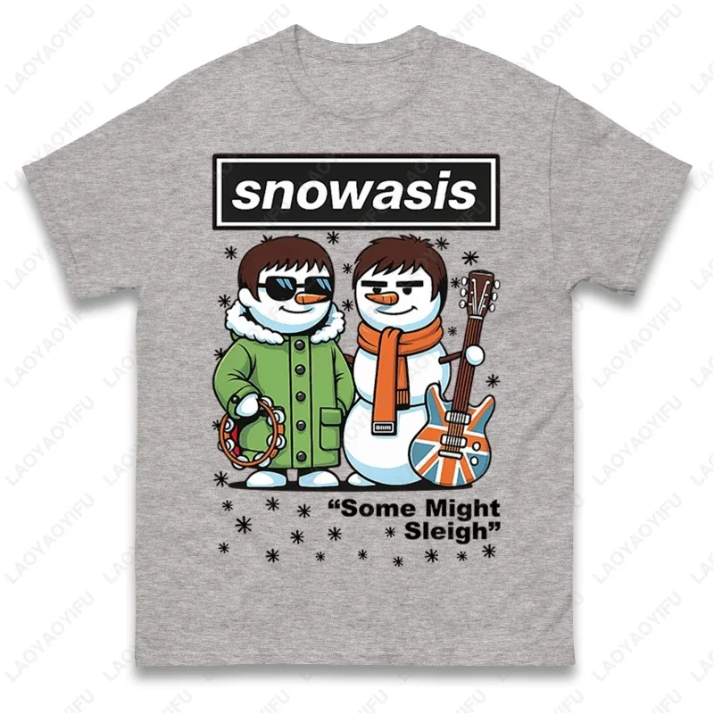 مضحك الثلج بعض قد مزلقة عيد الميلاد الموسيقى الفرقة محاكاة ساخرة التي شيرت الرجال النساء الإبداعية الجدة الكلاسيكية القمم مضحك القطن تيز الهدايا