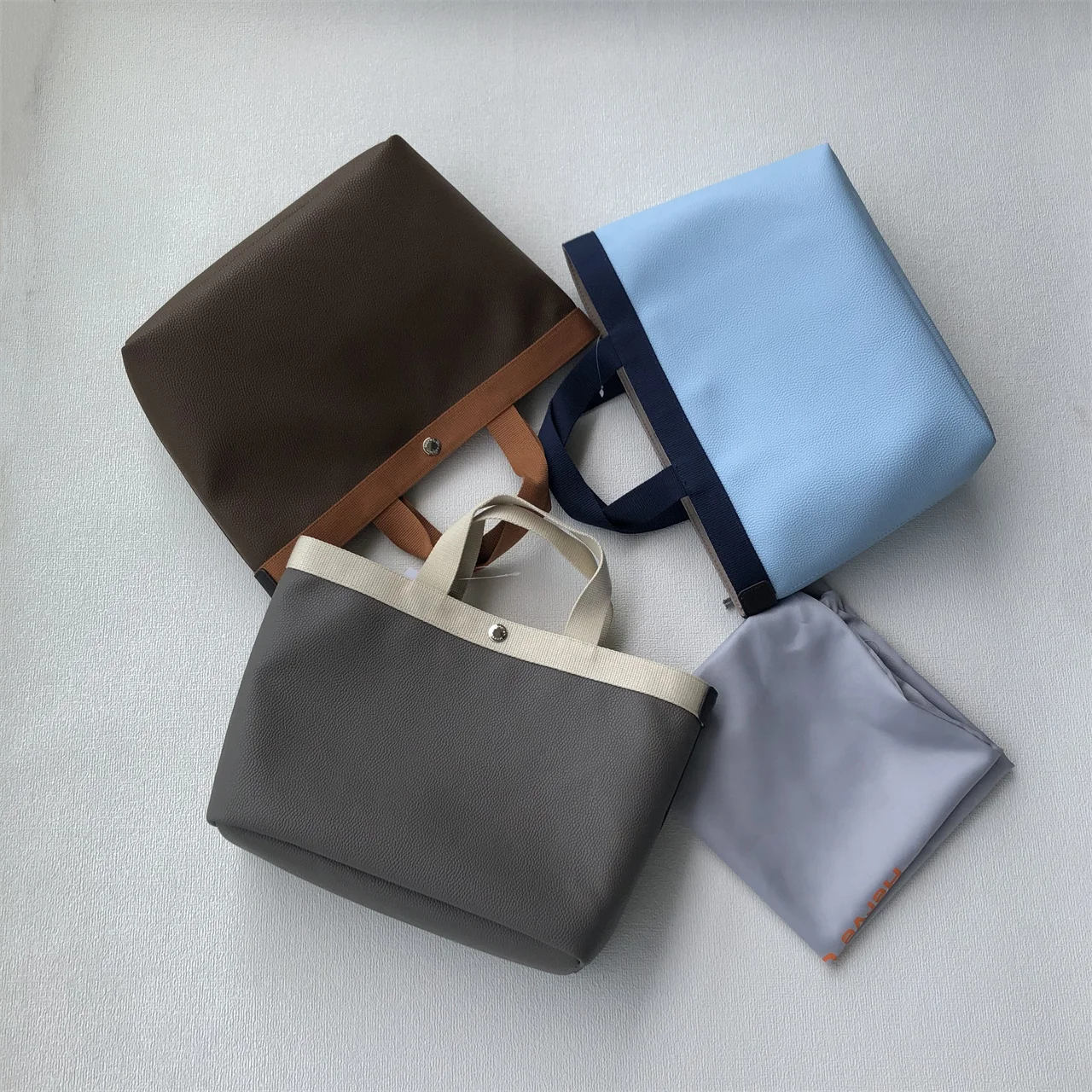 Herve Chapelier Luxury Color Blo Handbag Commuter Briease Small