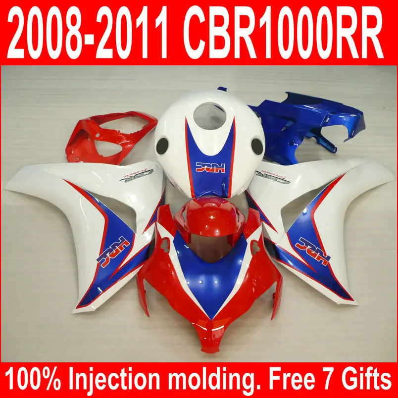 

Injection Molded Plastic Fairing Kit Fit For Honda CBR1000RR 08 09 10 11 Red White Blue Fairings Set CBR 1000 RR 2008-2011 QC08