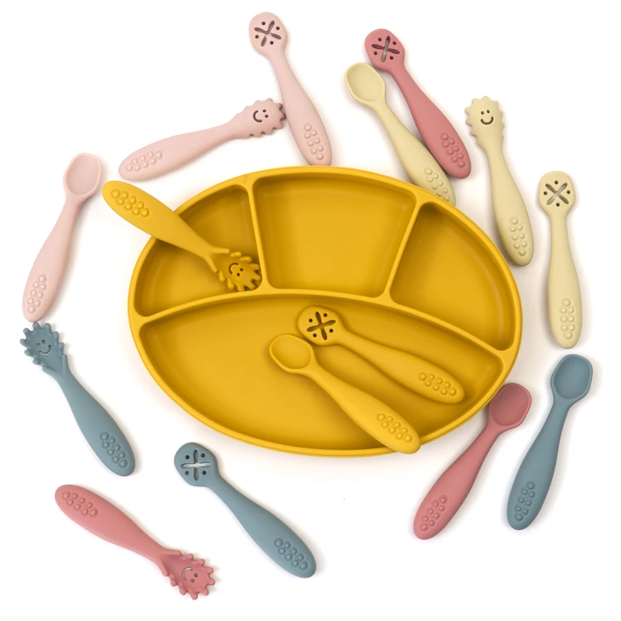 

3PCS Cute Baby Learning Spoons Utensils Set Newborn Feeding Spoon Set Toddler Scoop Weaning Cutlery Children‘s Tablewar