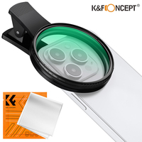 K&F Concept Clip-on 67mm CPL Phone Lens Filter Kit Circular Polarizer Camera Filter for All Mobile Phone for iPhone 16 15 14