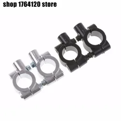 Motorcycle HandleBar Mirror Mount Clamp Rear View Mirror Side Holder Bracket 2pcs 22mm 10mm 8mm 10mm 25mm Black Chrome Bracket