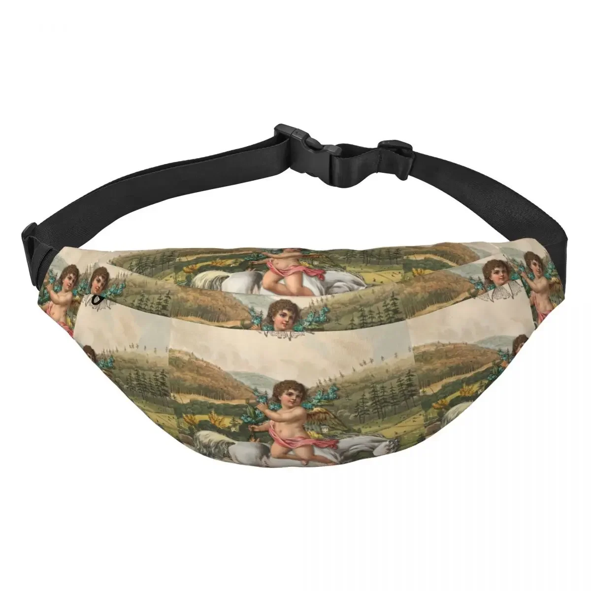 Fashion Victorian Angel Fanny Pack for Running Women Men Vintage Angel Sling Crossbody Waist Bag Phone Money Pouch