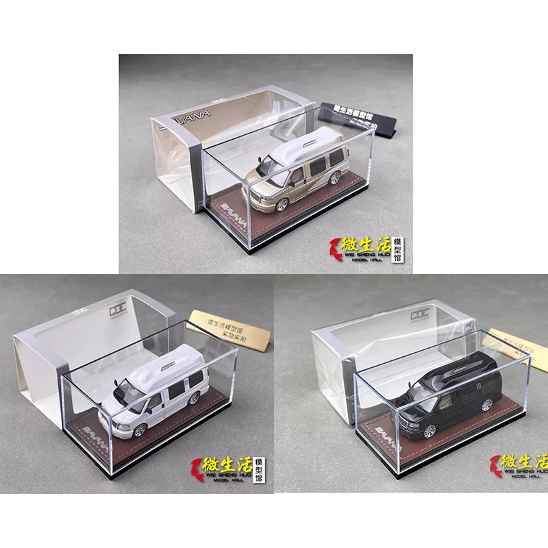 

GOC Diecast 1:64 Scale GMC SAVANA Business Vehicle RV Alloy Simulation Car Model Collection Decoration Gift Toys Static Display