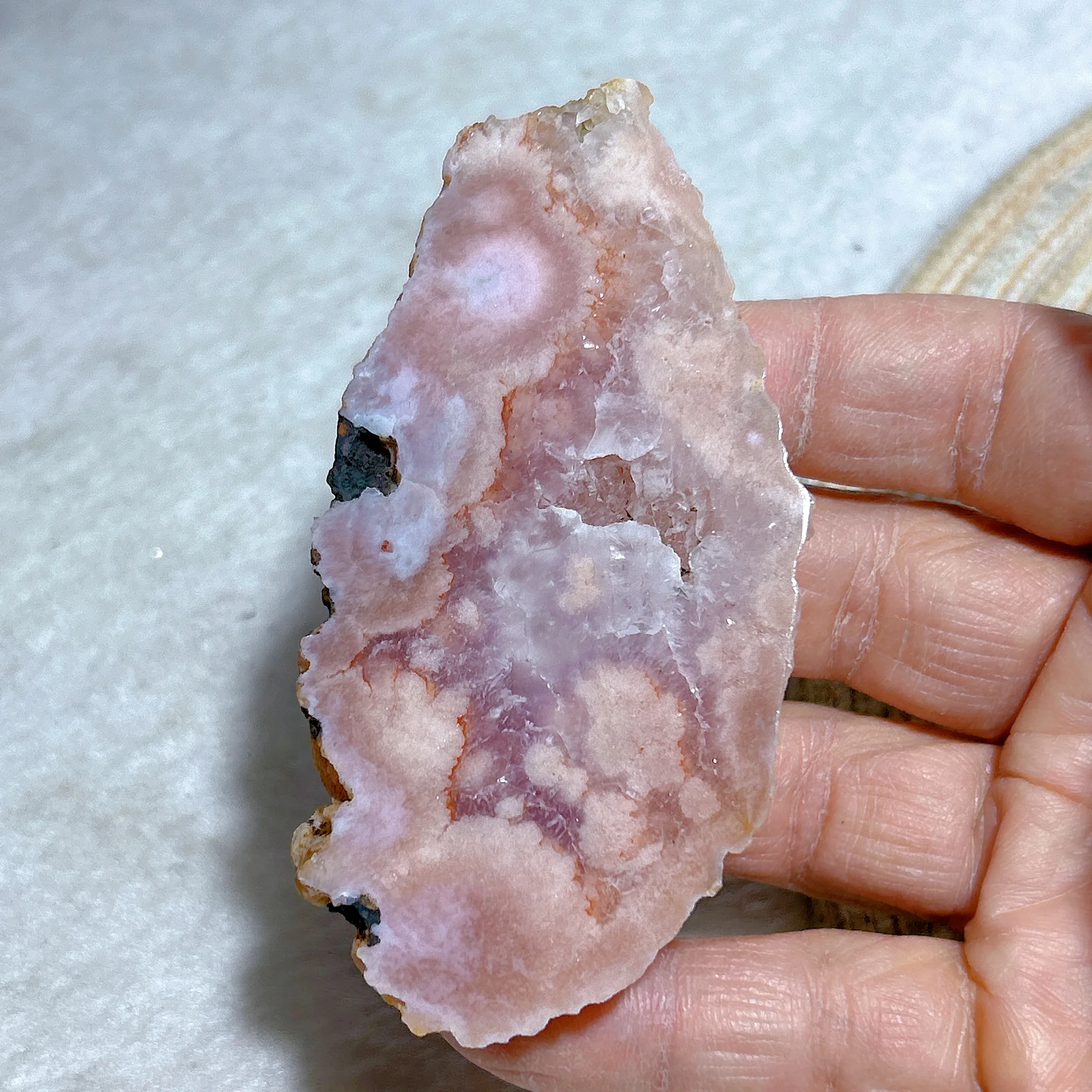 Healing Natural Crystals Druzy Pink Amethyst Flower Agate Slabs Slices Geode Mineral Energy Home Decorations Holiday Gift