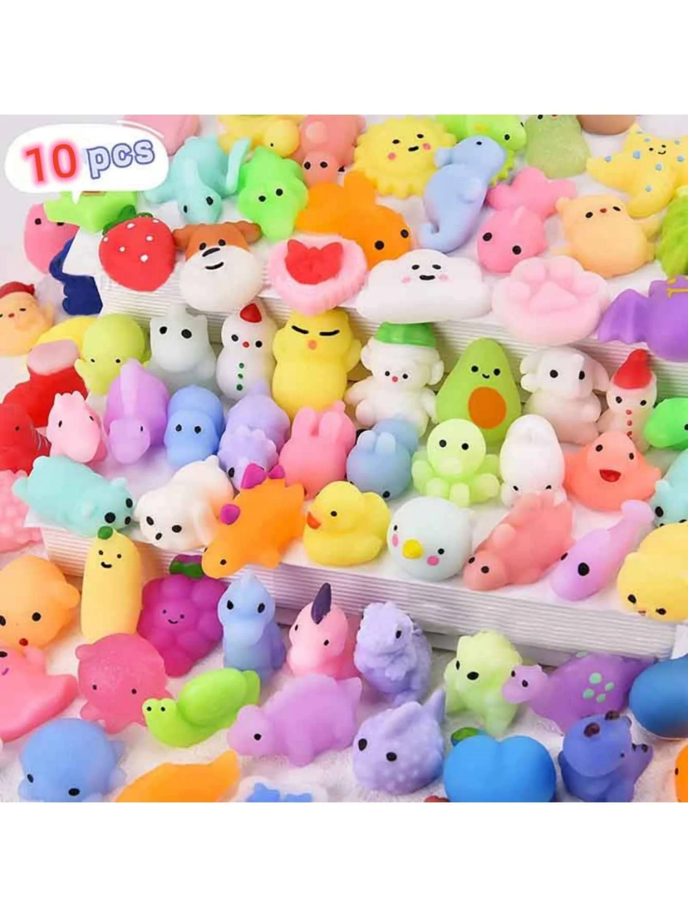Juguetes blandos aleatorios Kawaii Mochi para regalos de fiesta para niños, mini juguetes para aliviar el estrés