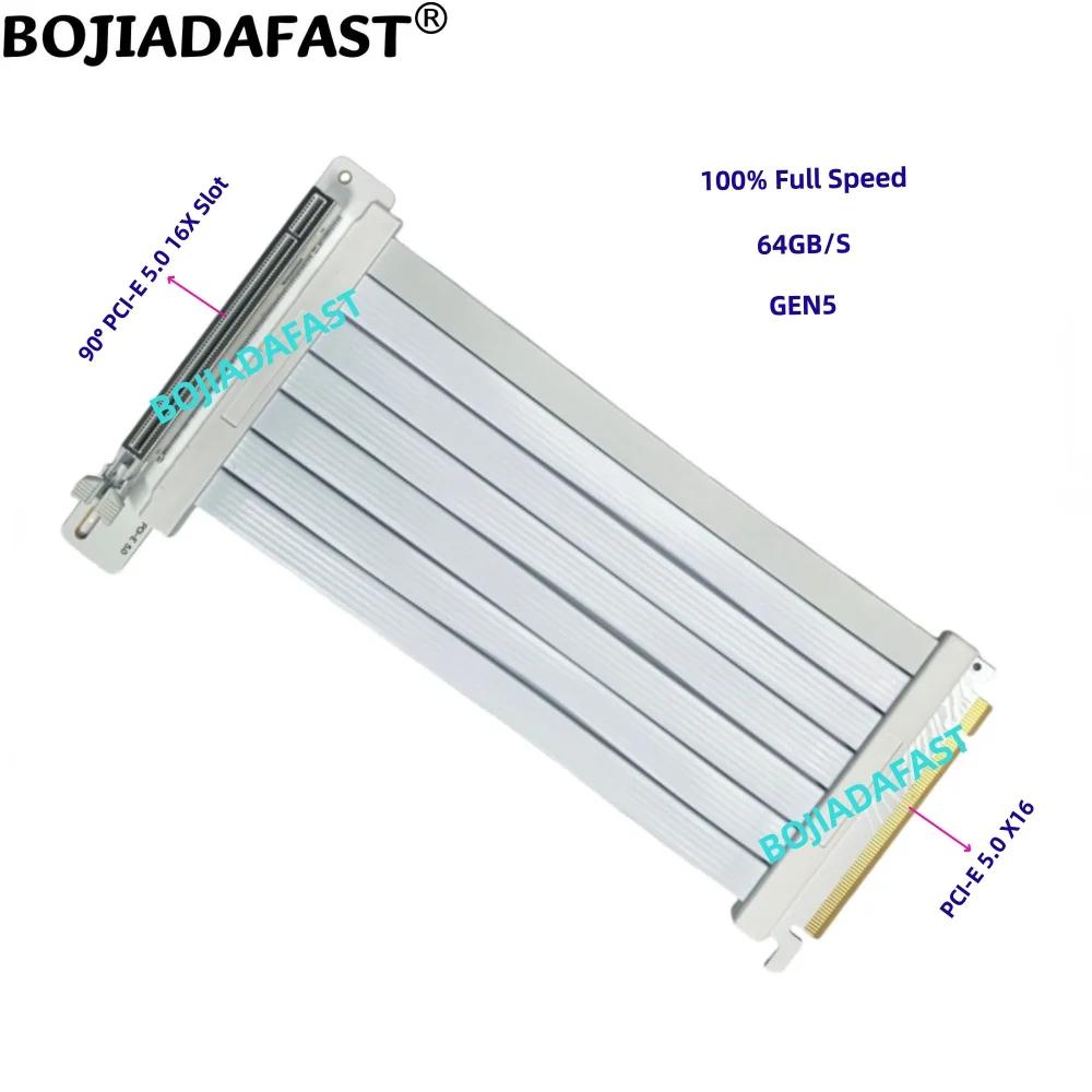 

90-градусный PCI-E 5,0 16X к PCIe X16, удлинительный кабель графического процессора, 20 см, 30 см, 40 см, 50 см, 60 см для RTX5090 RTX5080 RX8900