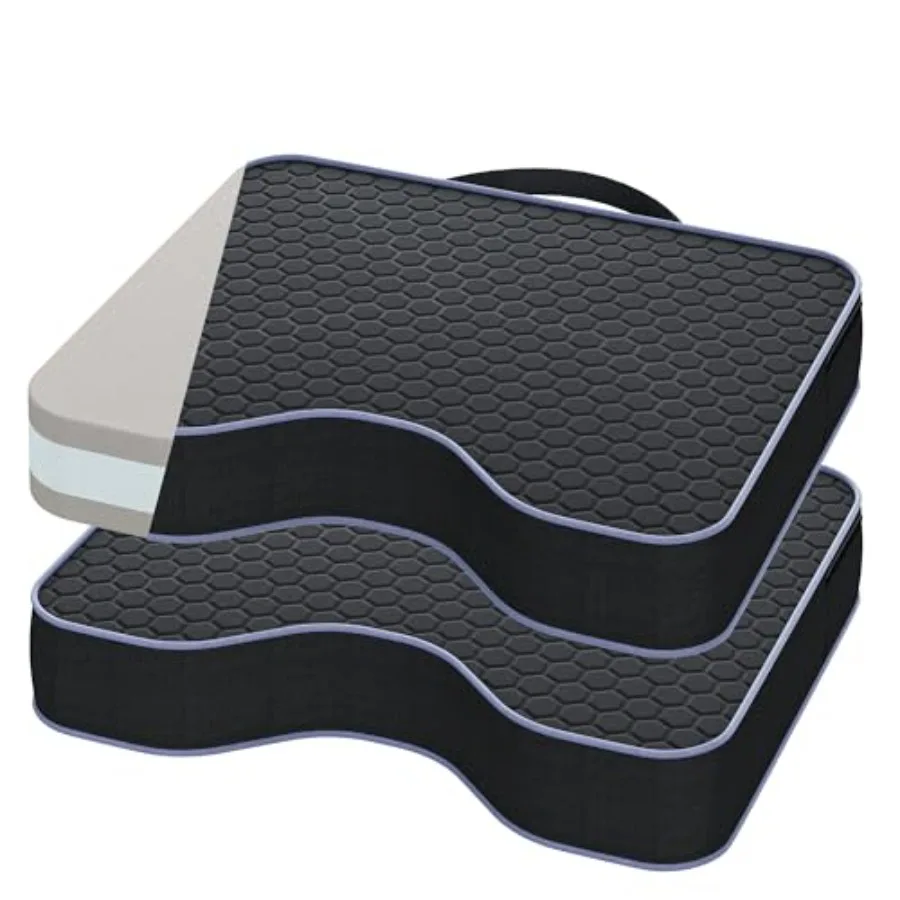 

Stadium Seat Cushions for Bleachers Pack - 3.5" Extra Thick Portable Bleacher Seats with Memory Foam and Massage Dots Comfortab