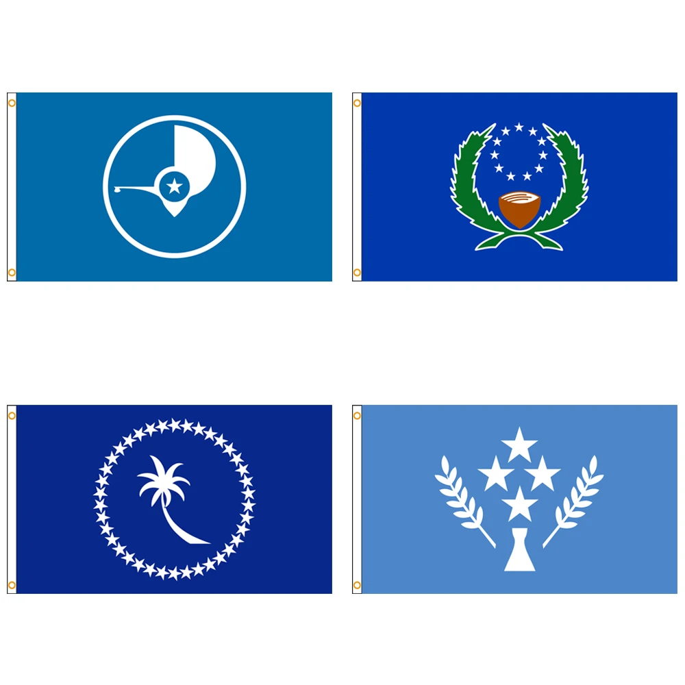 60×90 90x150 120×180CM Chuuk Kosrae Pohnpei Yap State of the Federated States of Micronesia Emblem Flag Polyester Printed