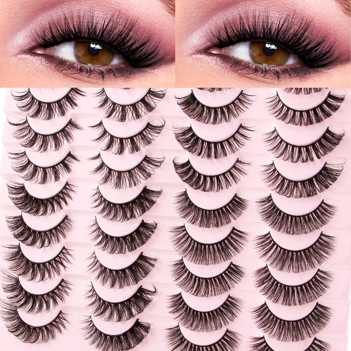 YSDO 3/14/20ペア マンガまつげ ウィスピーDカールまつげ つけまつげ ふわふわフェアリーキャットつけまつげ スパイキーチップ ドラマチックつけまつげ