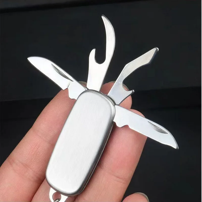 Multifunctional Portable Mini Folding Knife Bottle Opener Camping Survival Tool