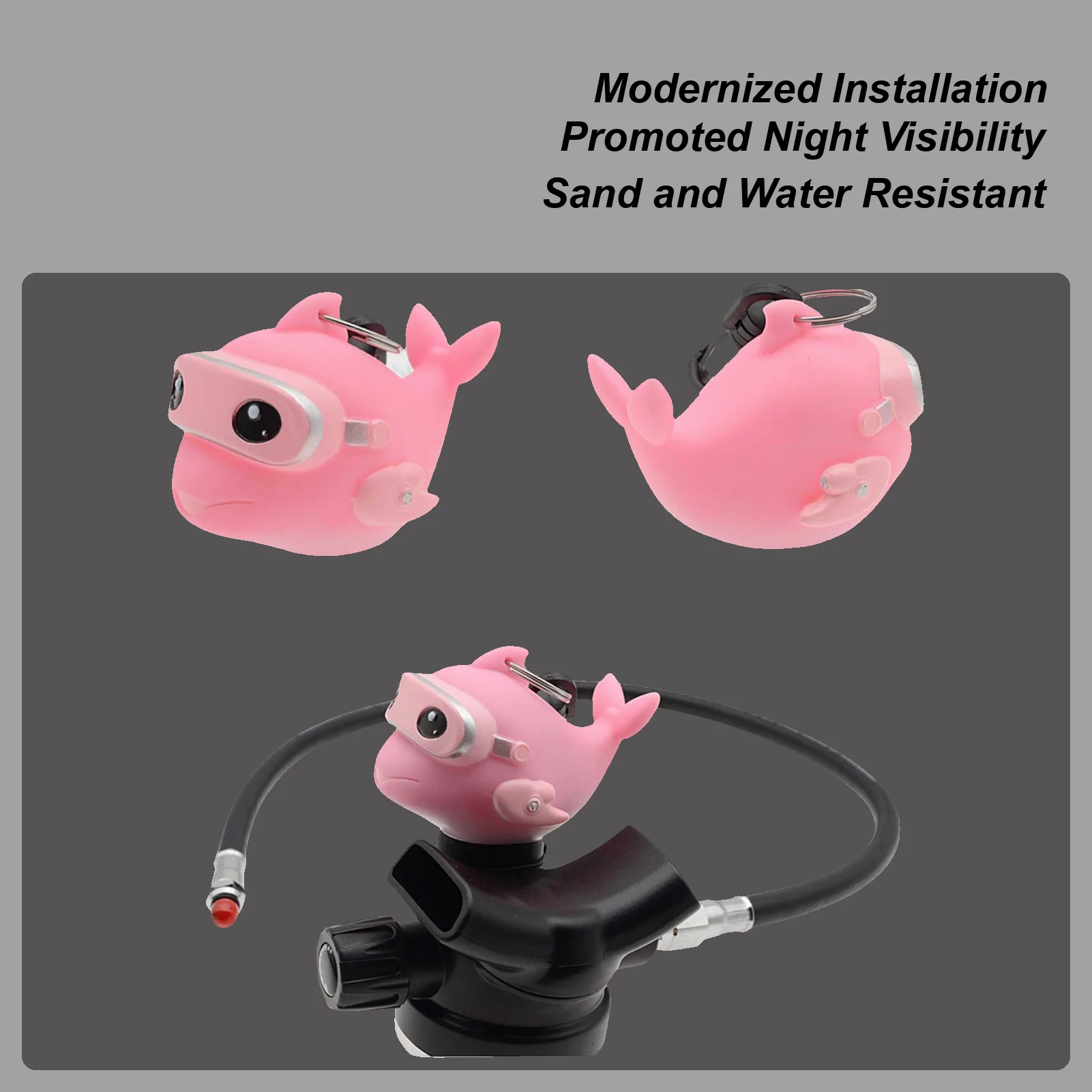 Diving Regulator Cover Diving Mouthpiece Protector Cartoon Dolphin Protective Sleeve Dust-proof With Clip Glow-in-the-Dark For