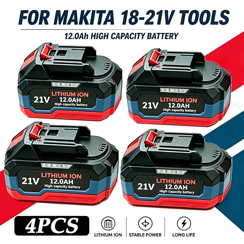 21V Li-ion Replacement Battery For Makita 18V 21V DDF487 Electric Drill Cordless Power Tool Electric Screwdriver Battery