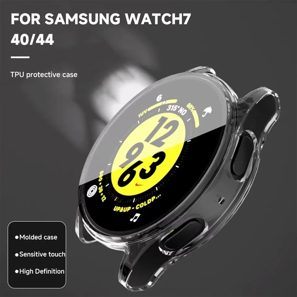 Case For Samsung Galaxy Watch 7 40mm 44mm Screen Protector TPU Plating All-Around Watch Case For Galaxy Watch FE Accessories