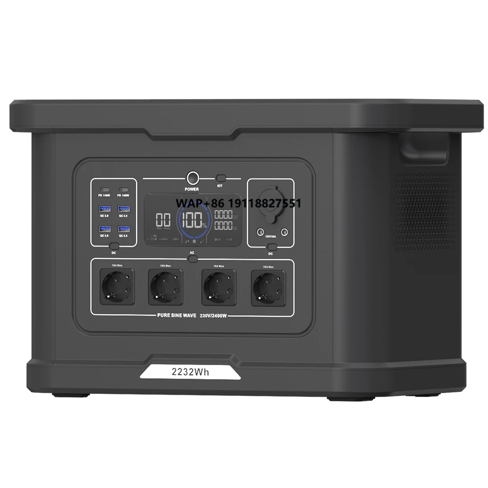 Monocrystalline Solar Panels Portable Power Station Solar AC Charging Generator Camping Controller
