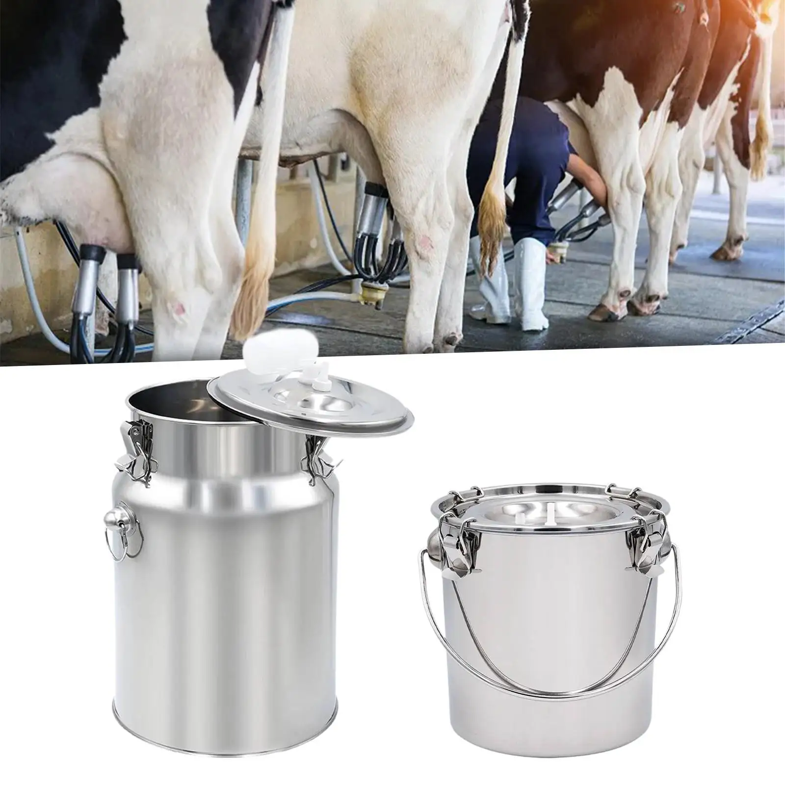 Milk Bucket Individual Portable Livestock Supplies Stable Milking Machine Accessory Single Milk Bucket for Goats Horse Cow