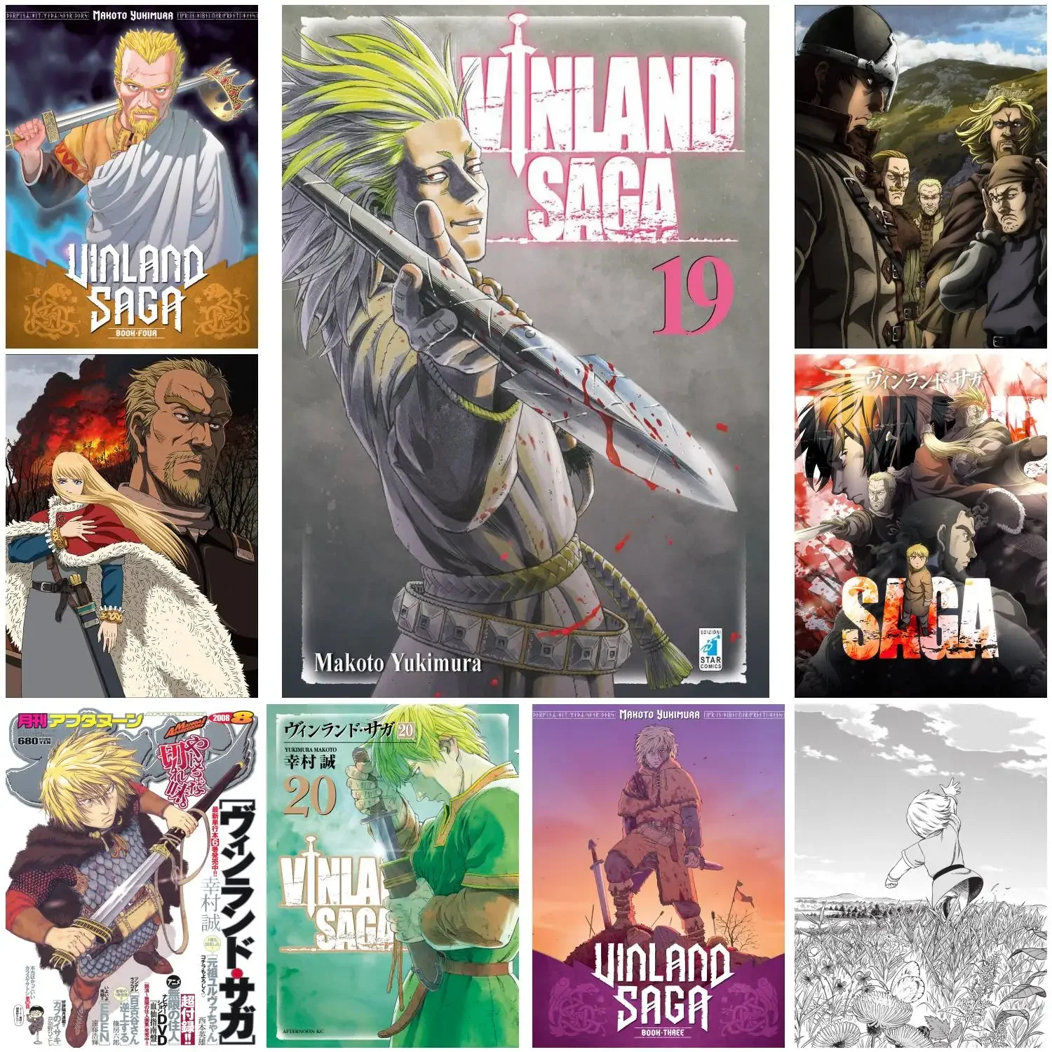 vinland saga manga anime Poster Prints Wall Art Canvas Painting Poster For Modern Family Living Room Home Decor