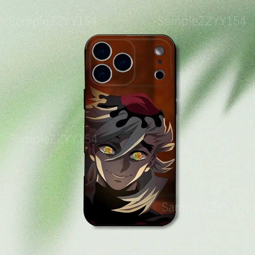 Funda de teléfono Douma d-demon s-slayer para iPhone 17,16,15,14,13,12,Pro,Max,Plus,E,SE4,Air,Mini Funda suave negra