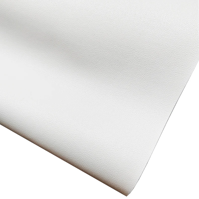 Good White High Density PU Leather Small Sheep Pattern Faux Real Leather Fabric Sewing Material for Sofa DIY Bag/Car Seat