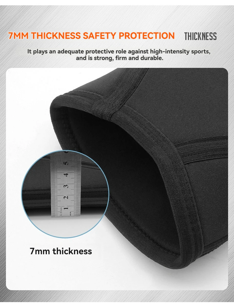 AOLIKES Kniebandagen für Gewichtheben – 7 mm dicke Premium-Neopren-Kniebandagen zum Gewichtheben, für Kniebeugen, Powerlifting und Kreuzheben – Detail 10