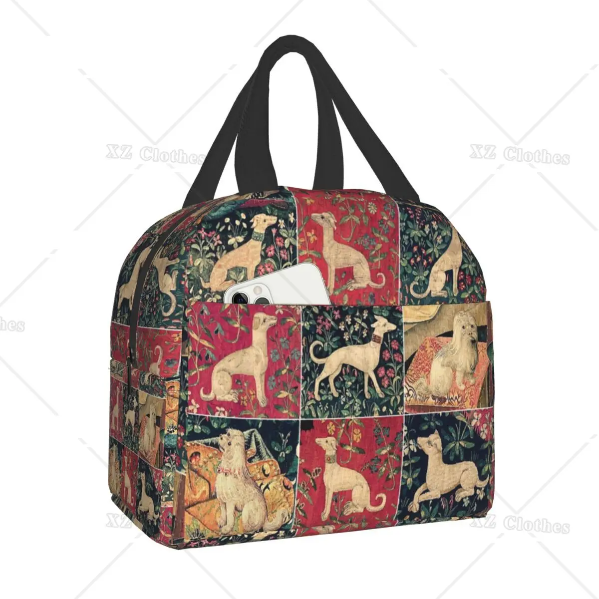 Galgos United Greyhound Insulated Lunch Bags for Women Men Kids Whippet Sighthound Dog Portable Cooler Lunch Box for Work School