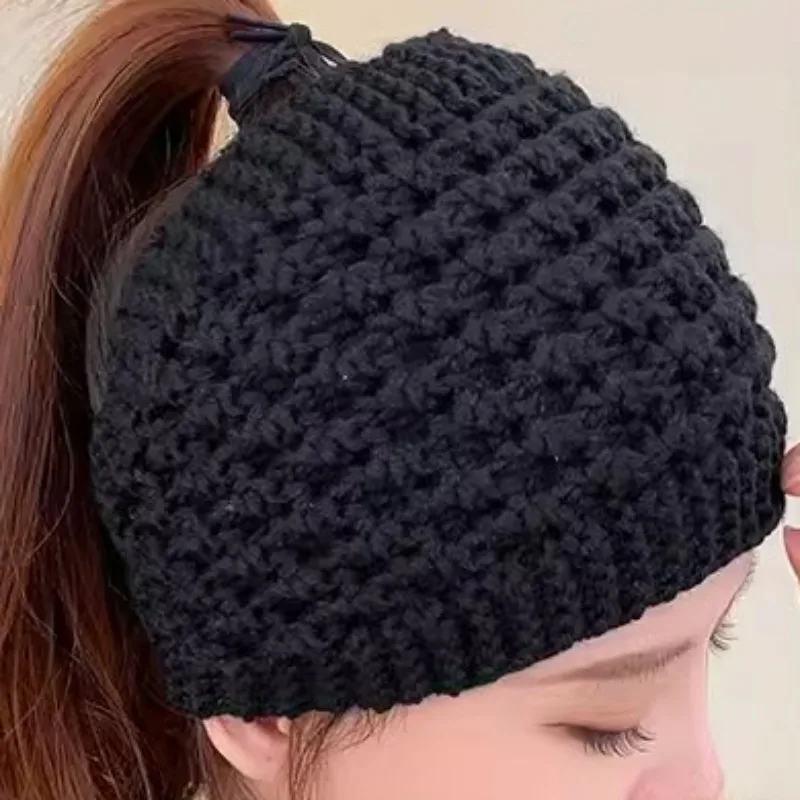 Winter Thick Knitted Headband Elastic Woolen Yarn Warm Hair Band Autumn Winter Ear Protection Thermal Headwear Hair Accessories