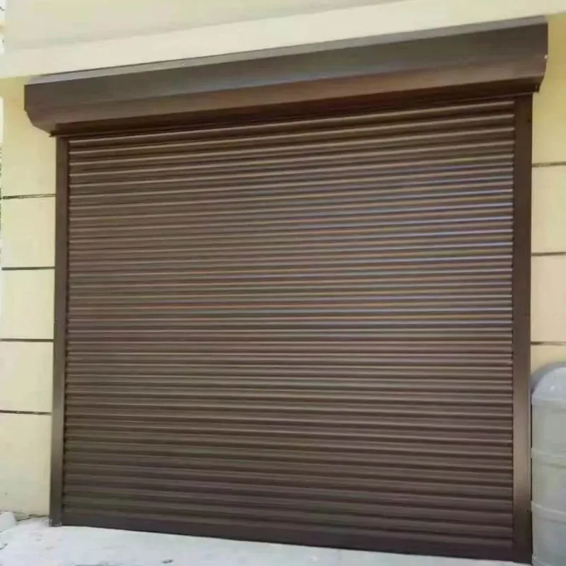 Modern Design Black Windproof Automatic Aluminum Garage Security Rolling Shutter Door