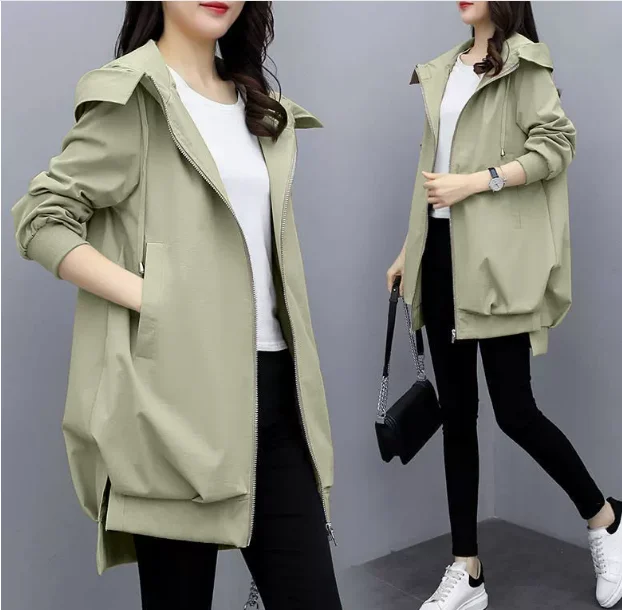 سترة واقية غير رسمية مريحة جديدة لخريف وشتاء 2025 معطف طويل للسيدات
