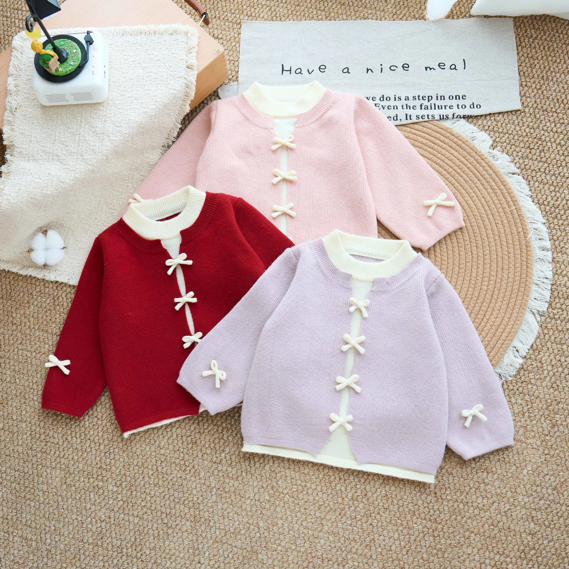 

Вязаные свитера для девочек, весна-осень 2024, детские шерстяные трикотажные пальто, верхняя одежда для маленьких девочек, зимняя верхняя одежда, детская одежда