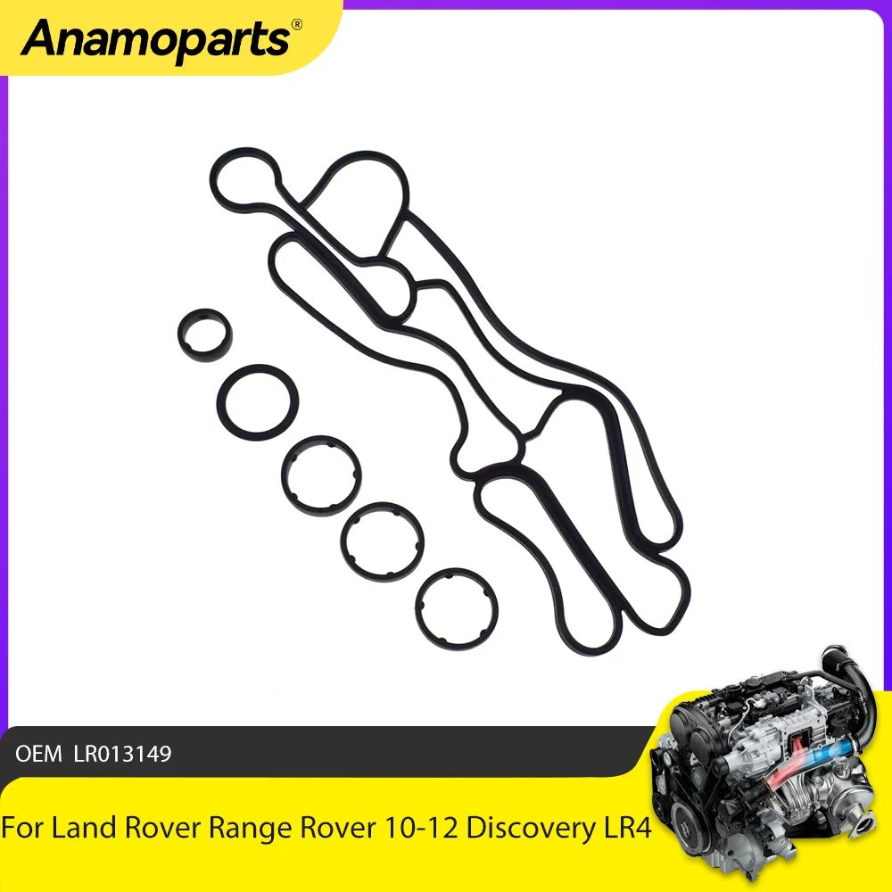 Engine Parts Oil Cooler Gasket Fit 3.0 L 306DT For Land Rover Range 10-12 Discovery LR4 Jaguar XF XJ Citroen C5 C6 3.0L LR013149
