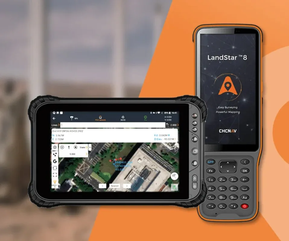 Oprogramowanie terenowe RTK 2024 CHC Landstar8 Android OS Program aplikacji do zbierania danych dla robota geodezyjnego RTK GNSS w magazynie Potężny